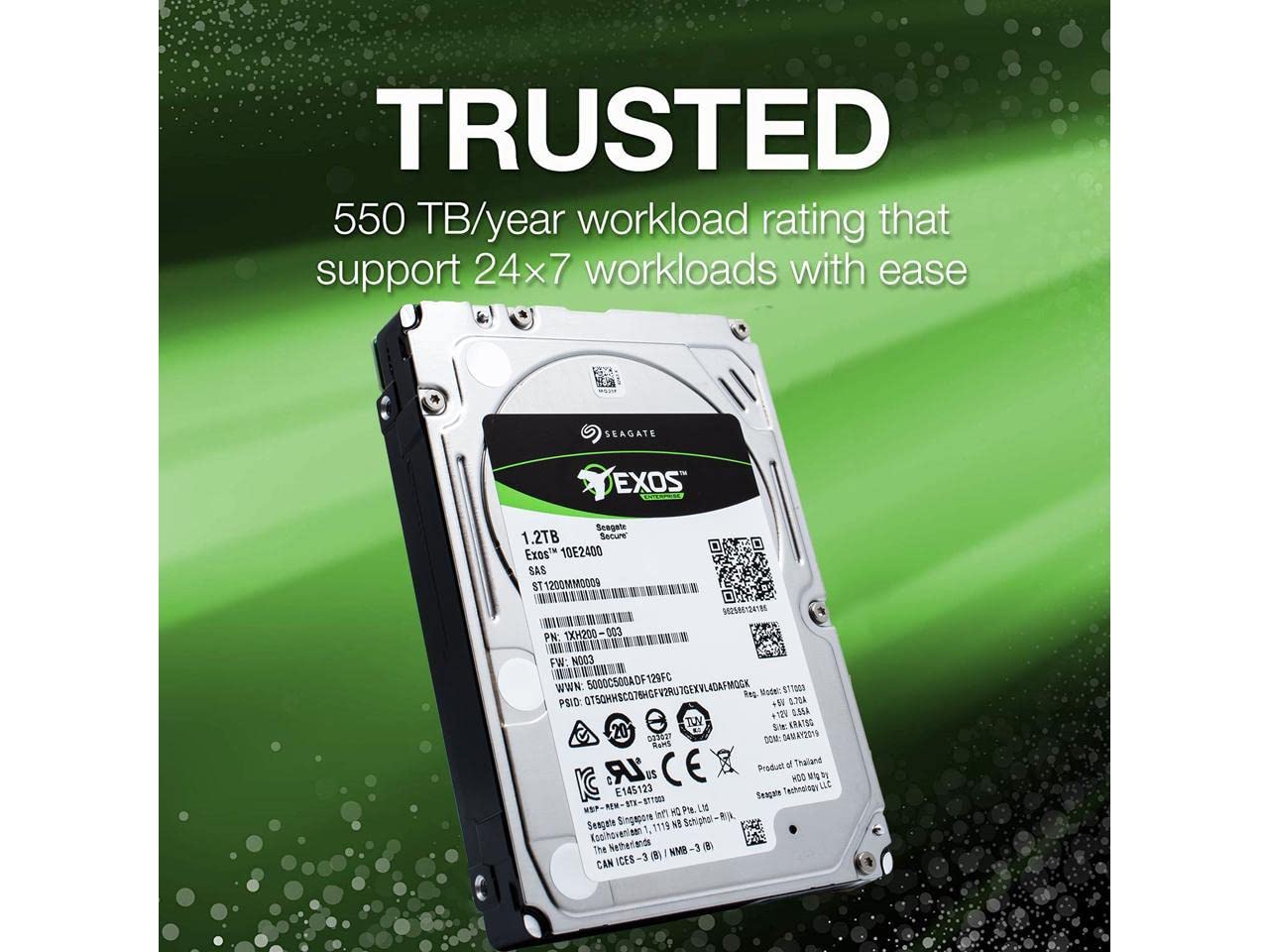 SEAGATE Enterprise SATA 12TB 中古動作確認済み① Seagate 12TB 256MB 7200RPM 3.5in SATA 6Gb/s Enterprise Hard